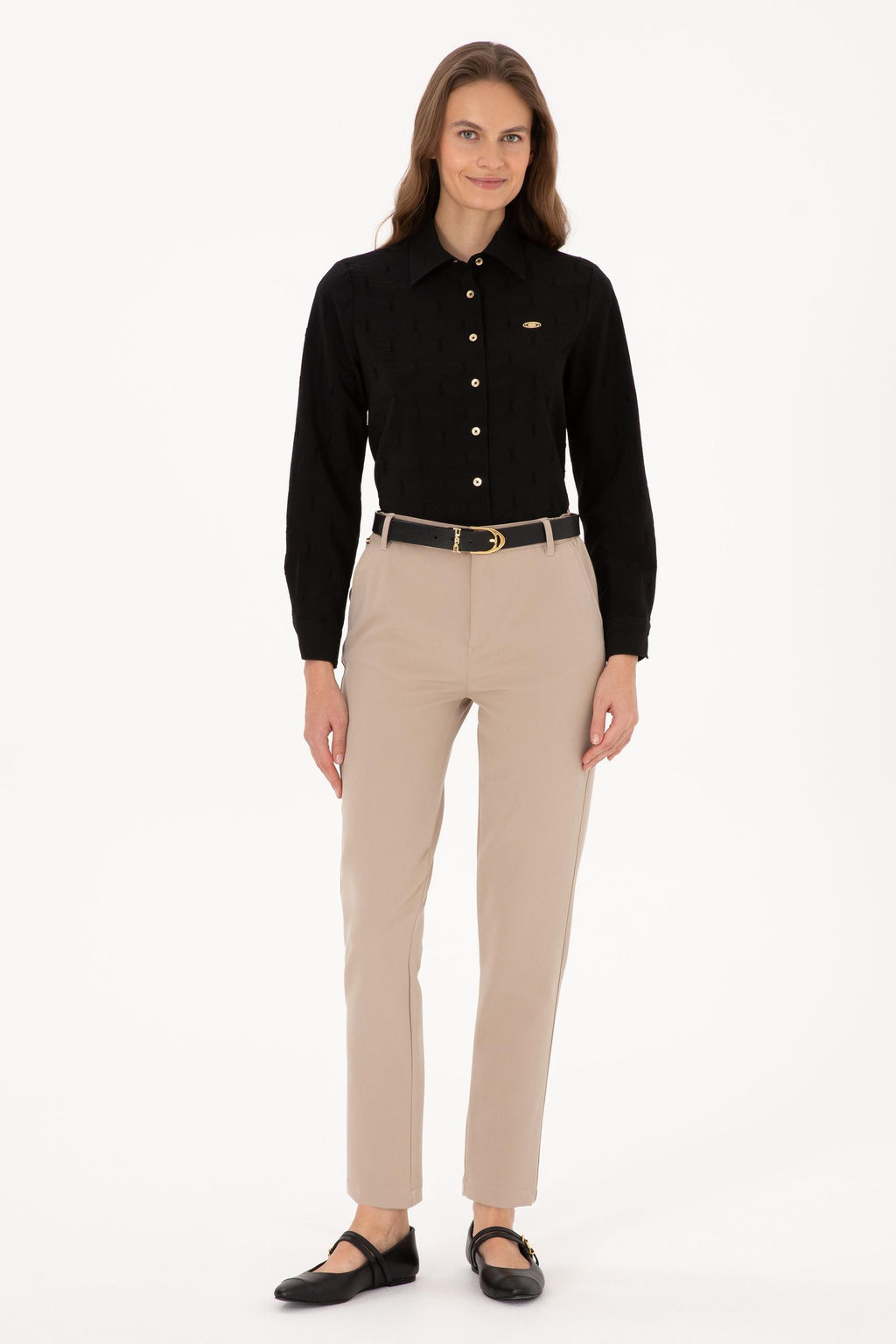 Kad_n Koyu Bej Kanvas Pantolon - U.s. polo assn фото 3