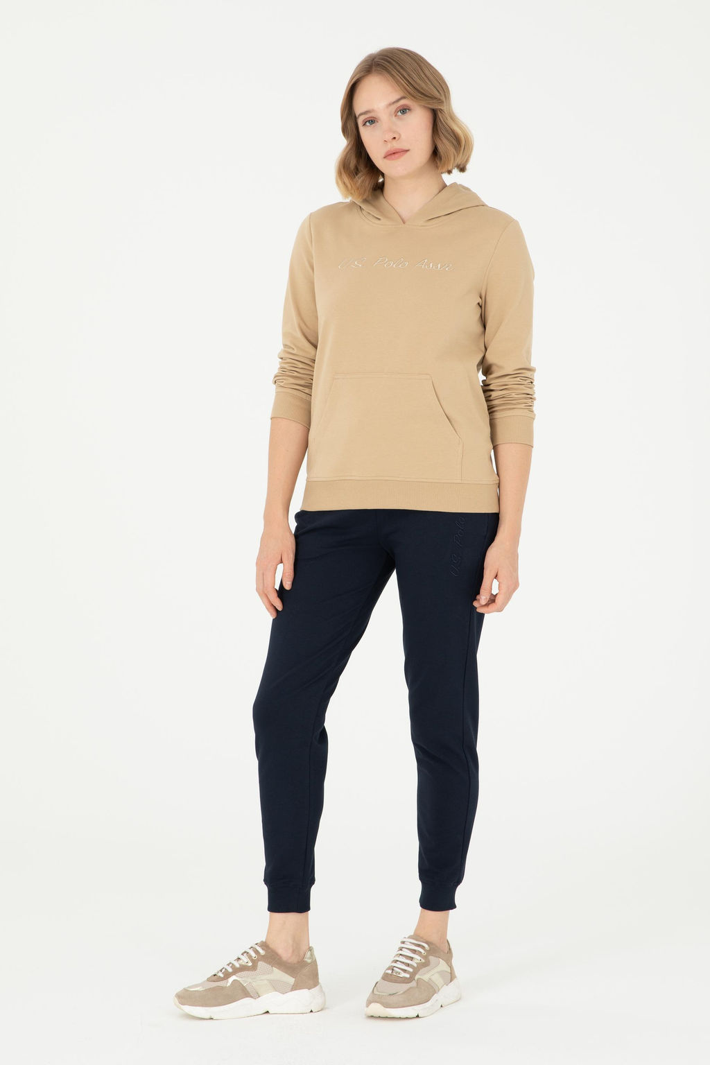 Женская толстовка песочного цвета - U.s. polo assn фото 4