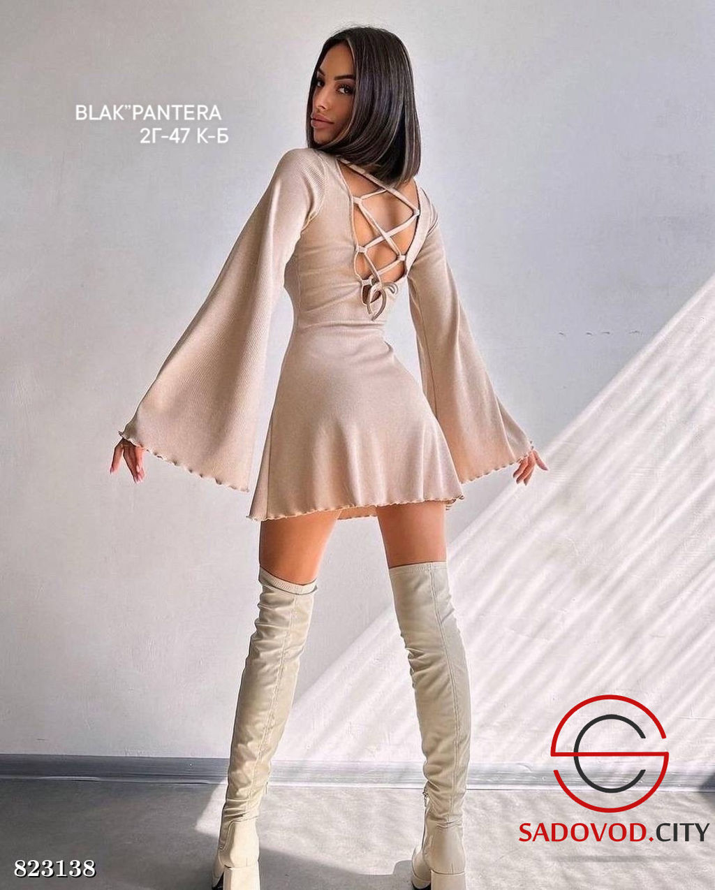 Женское платье однотонное