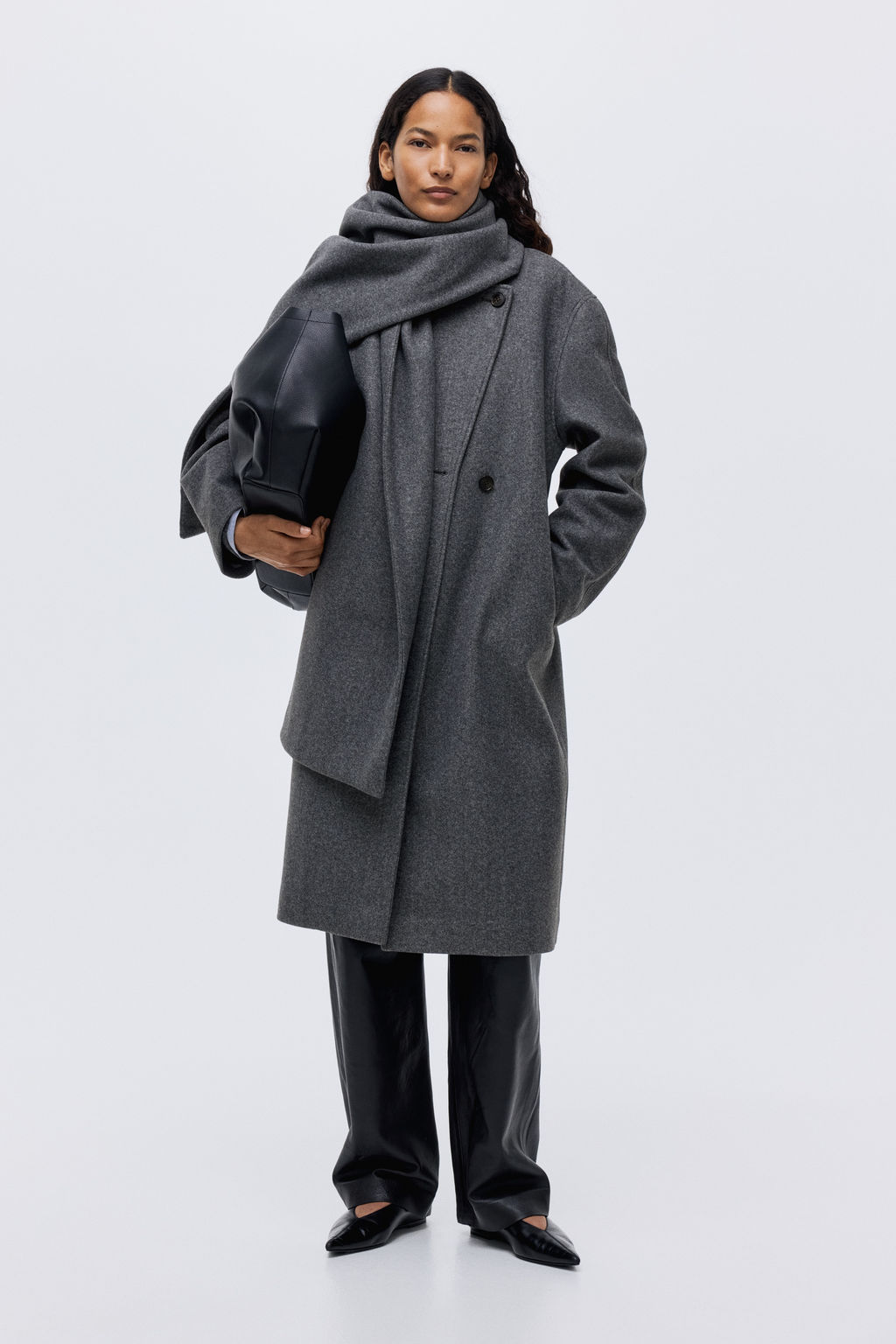 Abrigo con cuello tipo bufanda - H&m фото 6
