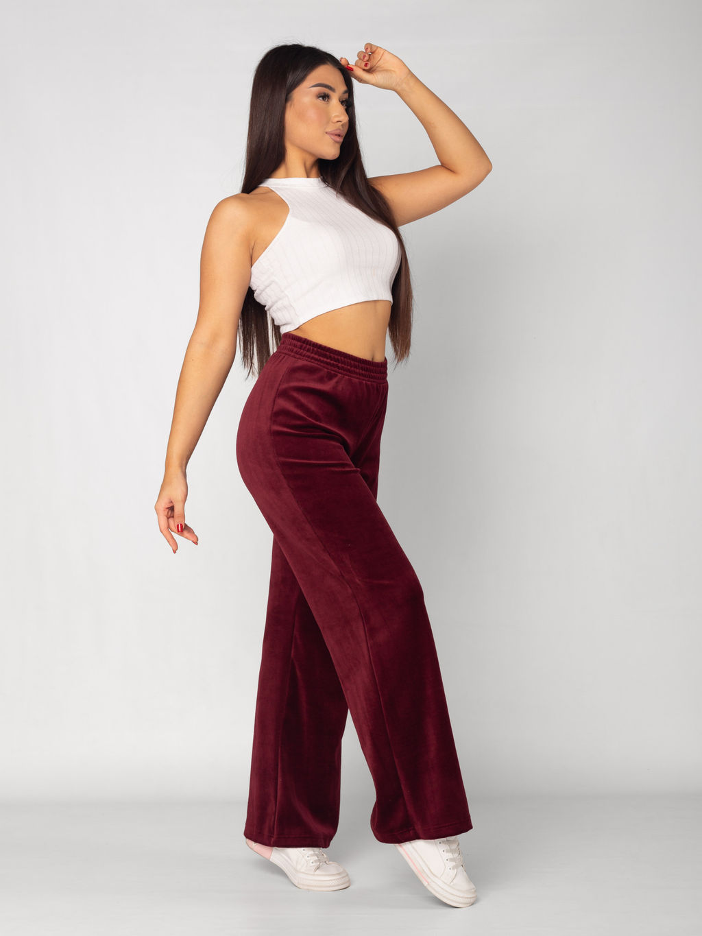 Брюки женские велюровые ПАЛАЦЦО БОРДО - Domtrik Домашний трикотаж фото 3