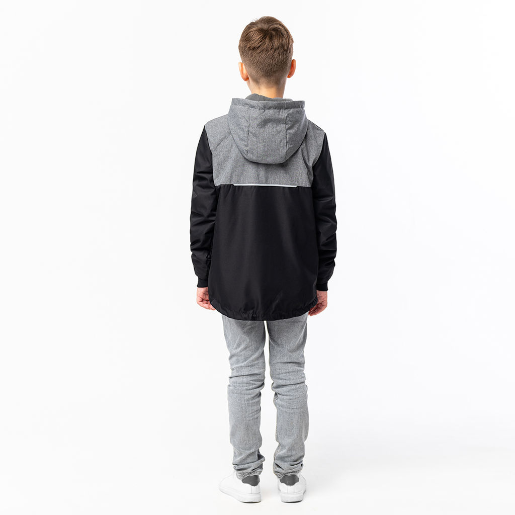 RODOS Куртка детская мембрана демисезон М-230 Чёрный/Серый