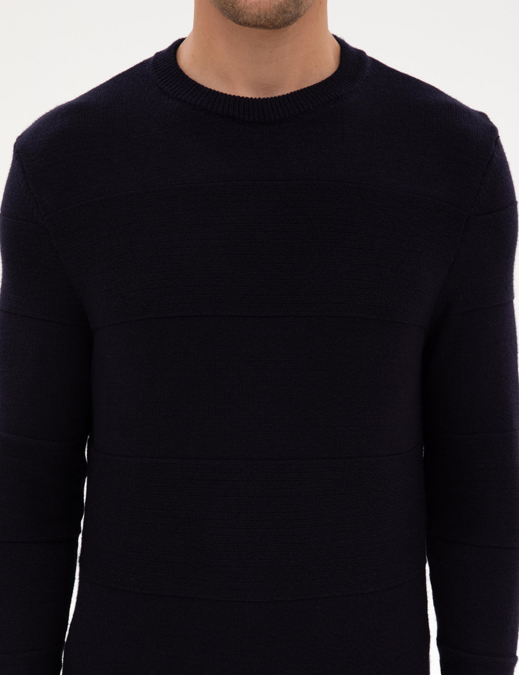 Lacivert Slim Fit Bisiklet Yaka Triko Kazak - Pierre cardin фото 6