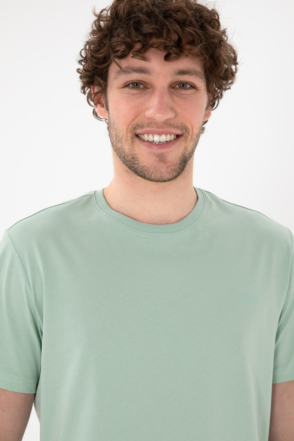 Erkek Regular Fit Bisiklet Yaka Su Ye_ili Basic Ti__rt Sepette S_rpriz _ndirim - U.s. polo assn фото 3