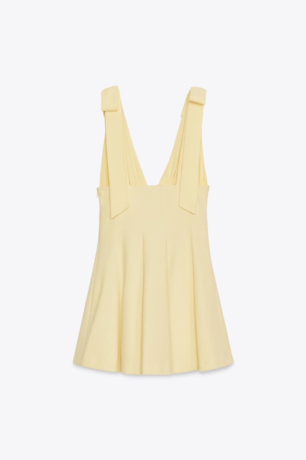 CONTRASTING SHORT DRESS WITH BOWS - Zara фото 8