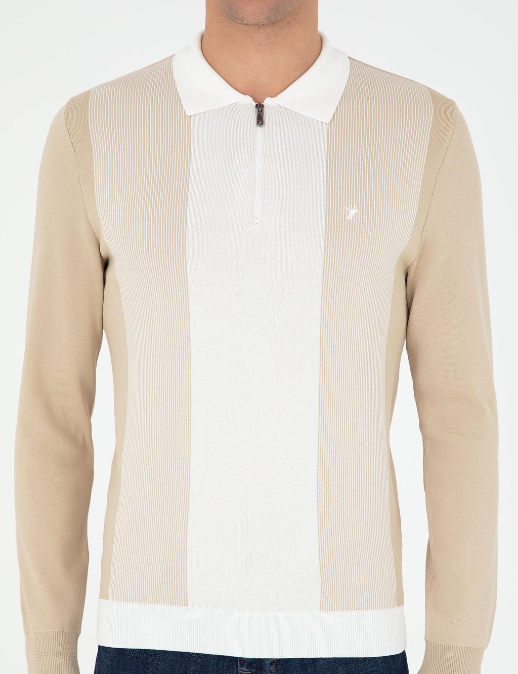 Бежевый зауженный свитер - Cacharel фото 6