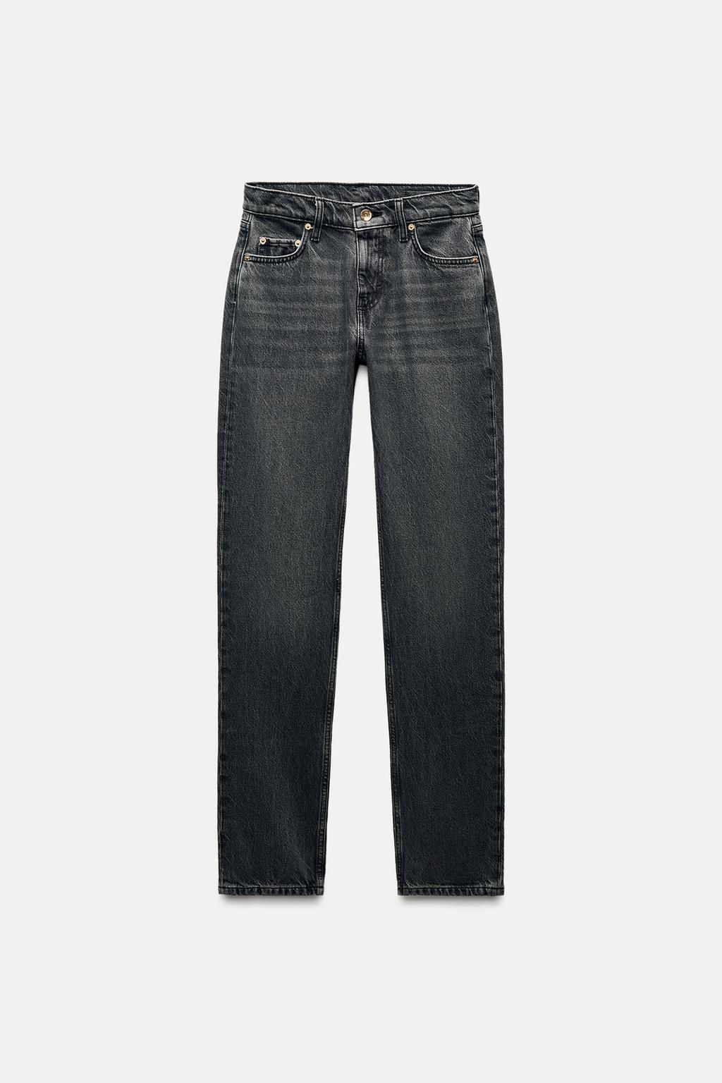 ZW COLLECTION STRAIGHT LOW-RISE JEANS - Zara фото 6