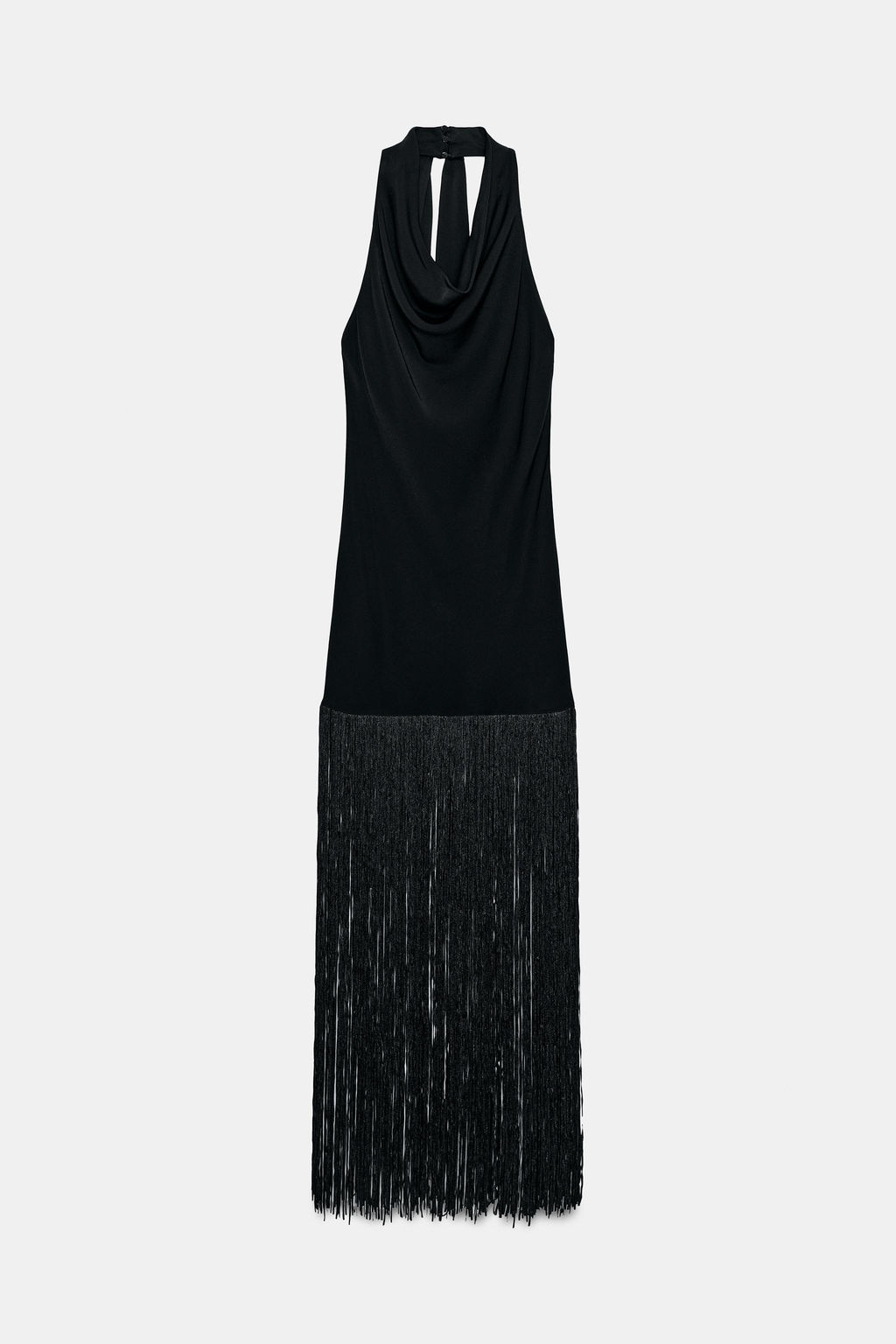 VESTIDO HALTER FLECOS ZW COLLECTION / Negro - Zara фото 7