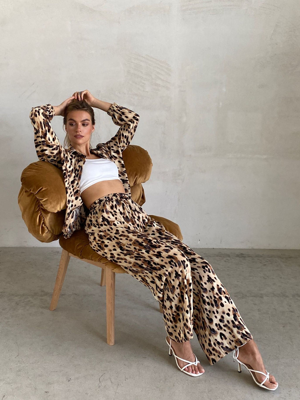 Martichelli Брюки коричнево-бежевые с принтом  фото 7