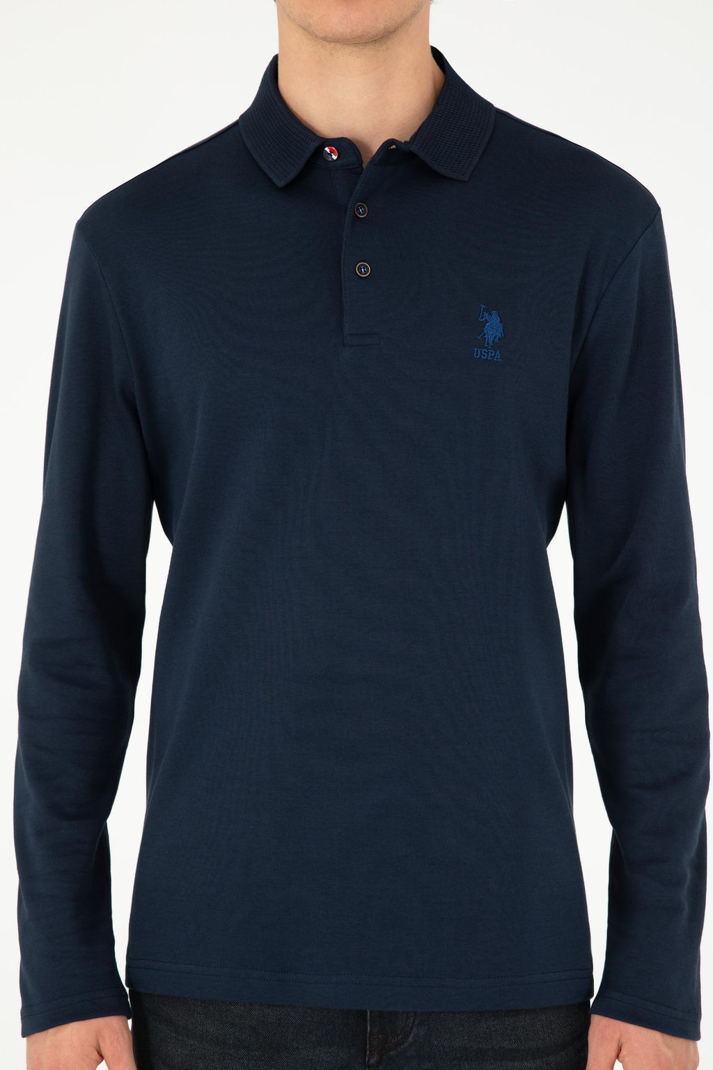 Мужской темно-синий базовый свитшот - U.s. polo assn фото 6