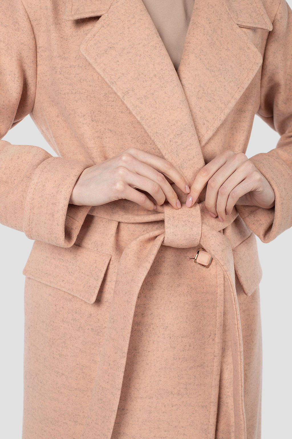 Пальто женское демисезонное (пояс) - El podio фото 8