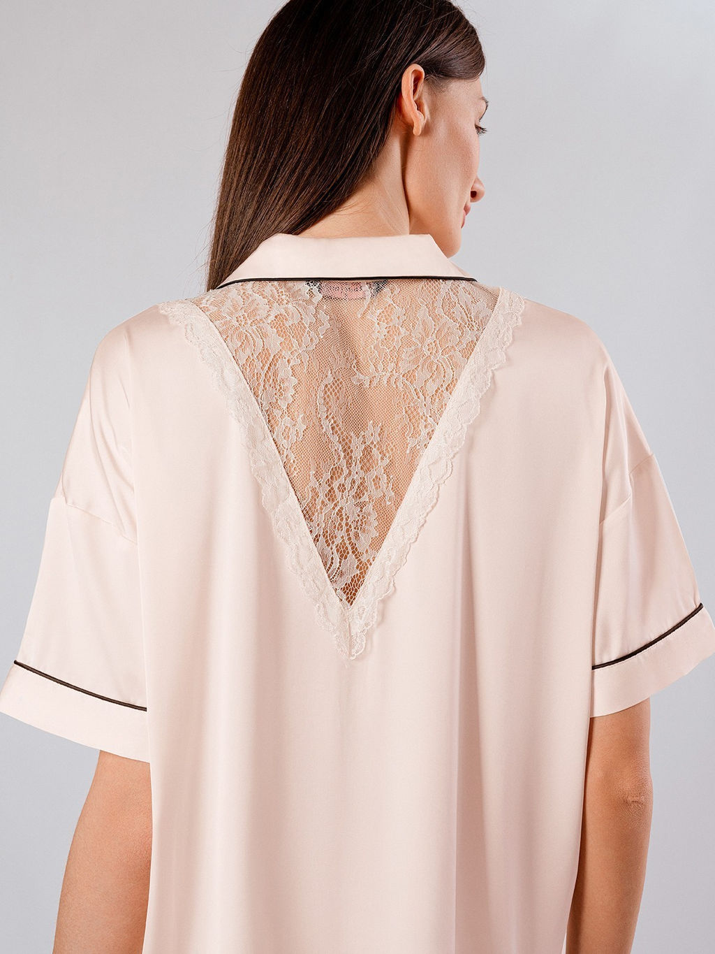 Пижама домашняя Indefini рубашка и брюки из полиэстера  фото 5