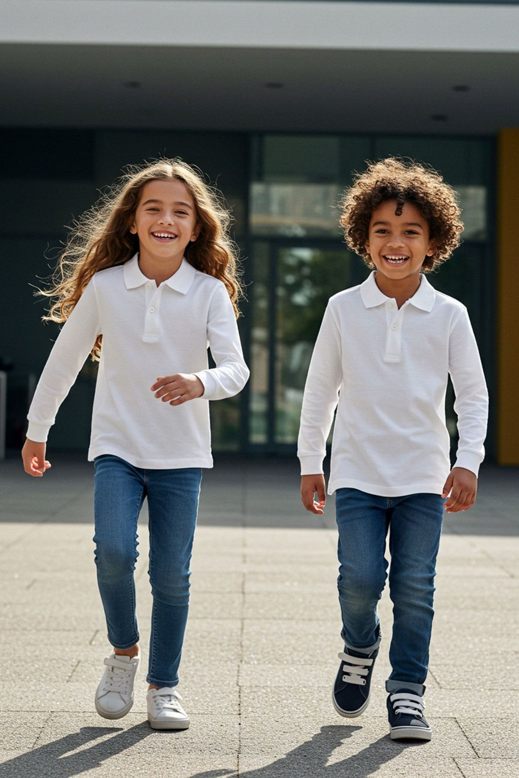Beyaz 3lu Paket Unisex Mevsimlik Polo Yaka Uzun Kollu Orme T-Shirt TKDAW25TS00004 - Trendyolmilla фото 27