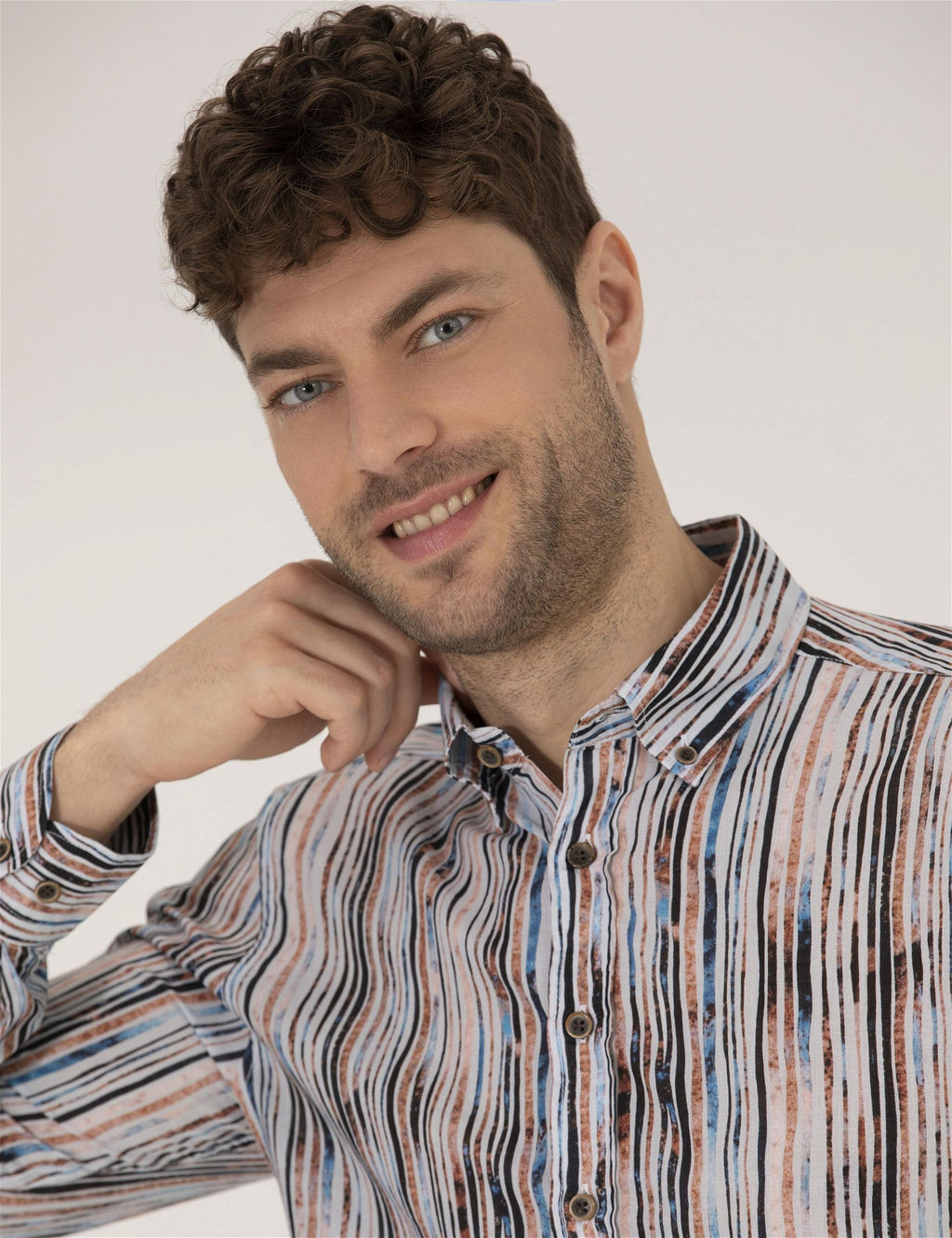 Lacivert Slim Fit Uzun Kollu G_mlek - Pierre cardin фото 3
