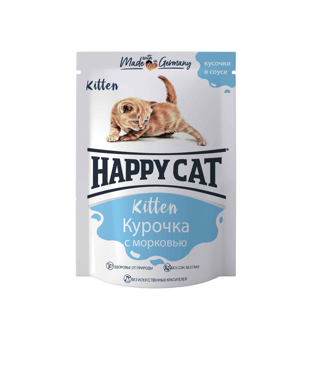 Паучи для котят курица с морковью в соусе