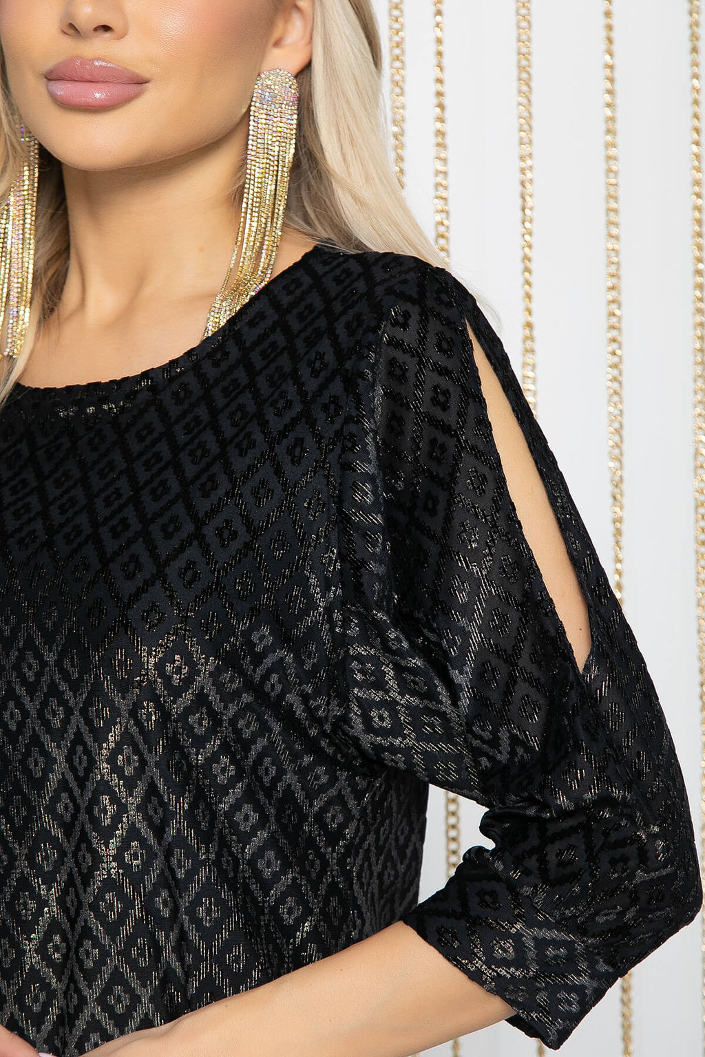 Платье Блестящий вечер (золотисто-черное) П11960 - Lt collection фото 3