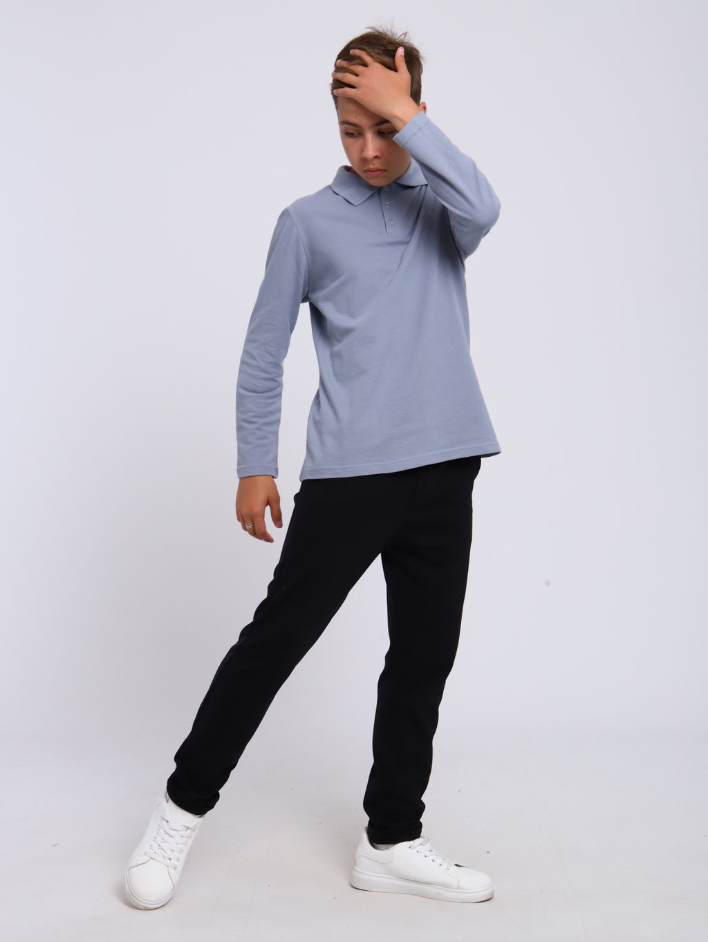 Ладошки / Рубашка-поло Василий белый  фото 30