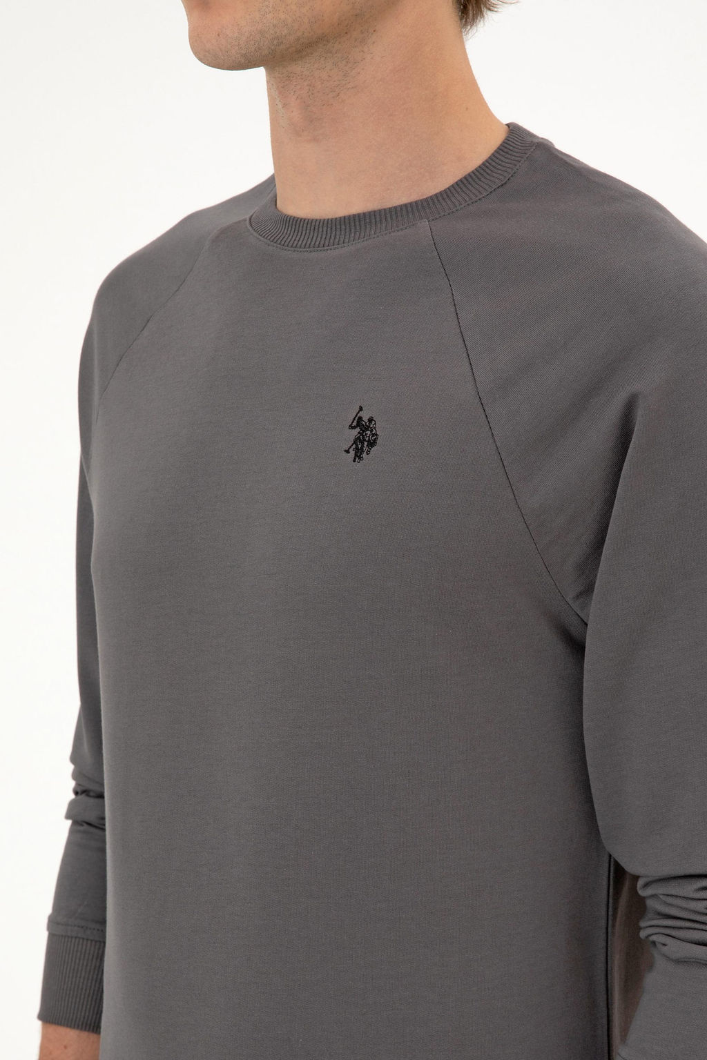 Erkek Gri Basic Sweatshirt Sepette S_rpriz _ndirim - U.s. polo assn фото 7