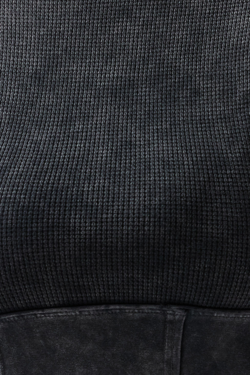 Antrasit Duz Y?kamal? Slim Bisiklet Yaka Crop Orme Bluz TWOSS24BZ00405