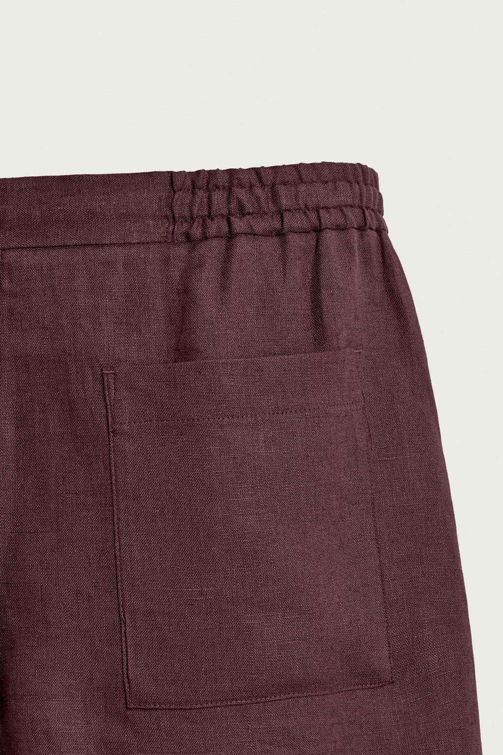 BERMUDA RELAXED FIT 100% LINO / Burdeos - Zara фото 14