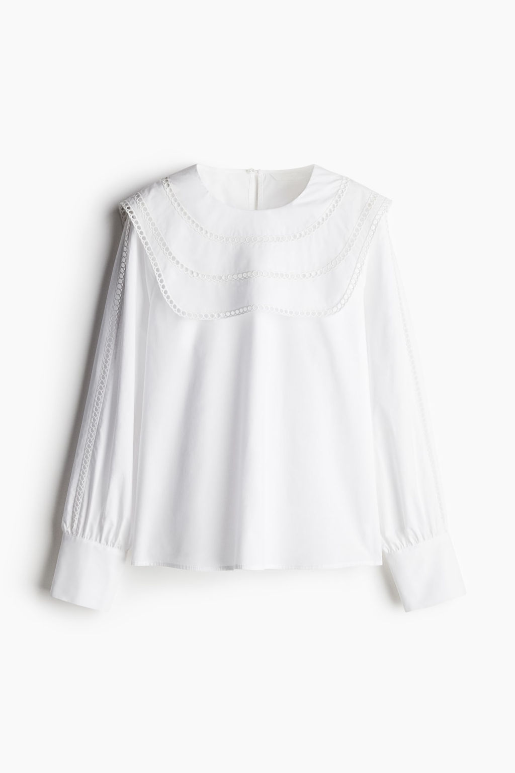 Blusa de algodon con ribetes de encaje - H&m фото 6