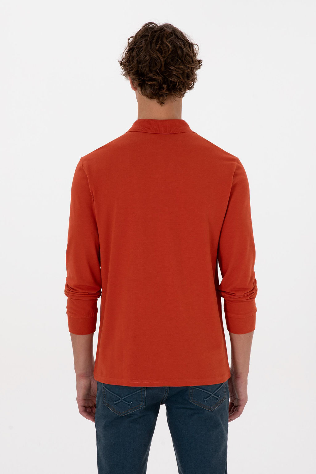 Erkek Kiremit Basic Sweatshirt Sepette S_rpriz _ndirim