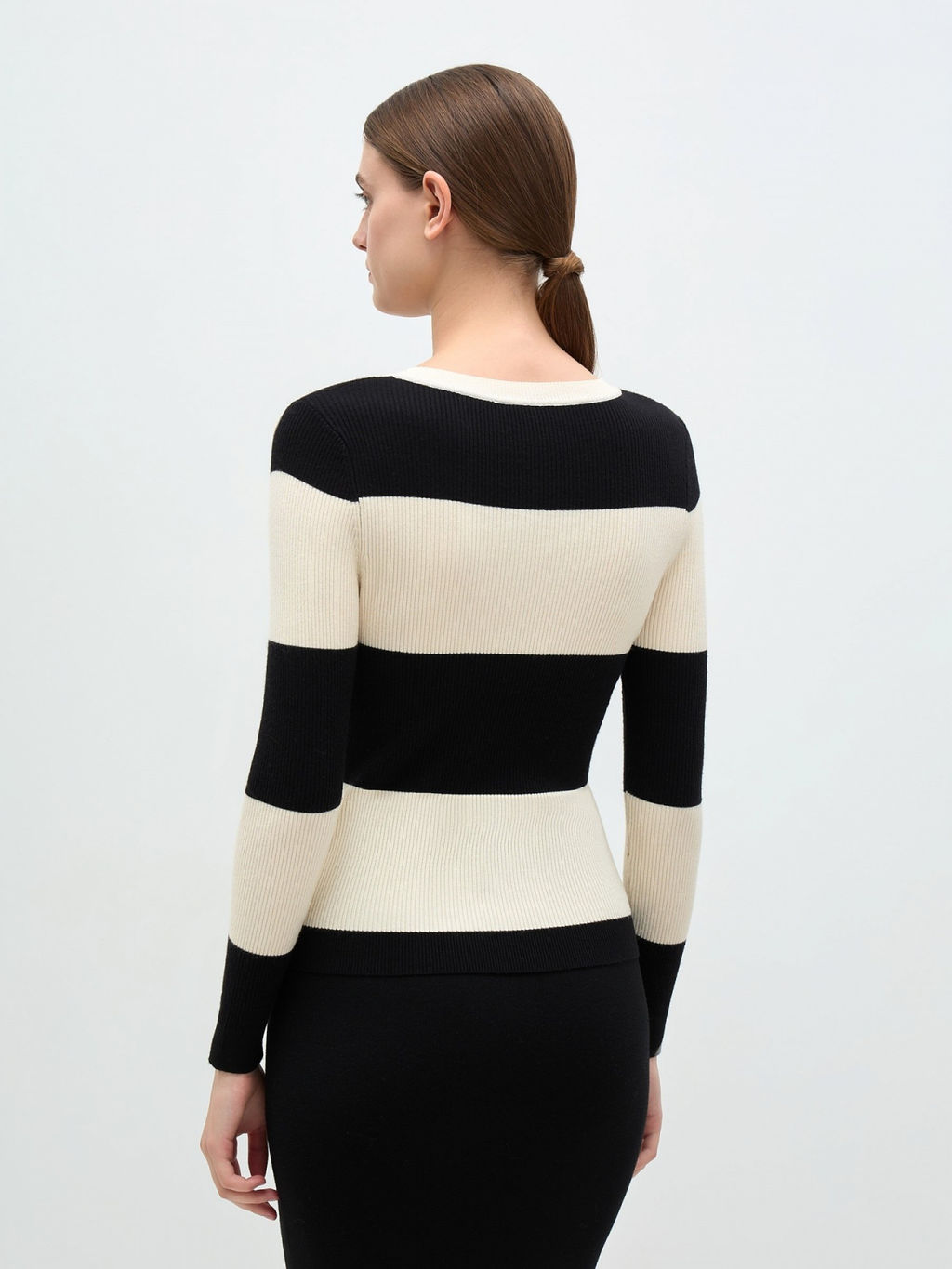 Conso/KJL 240715 - milk/black Джемпер женский