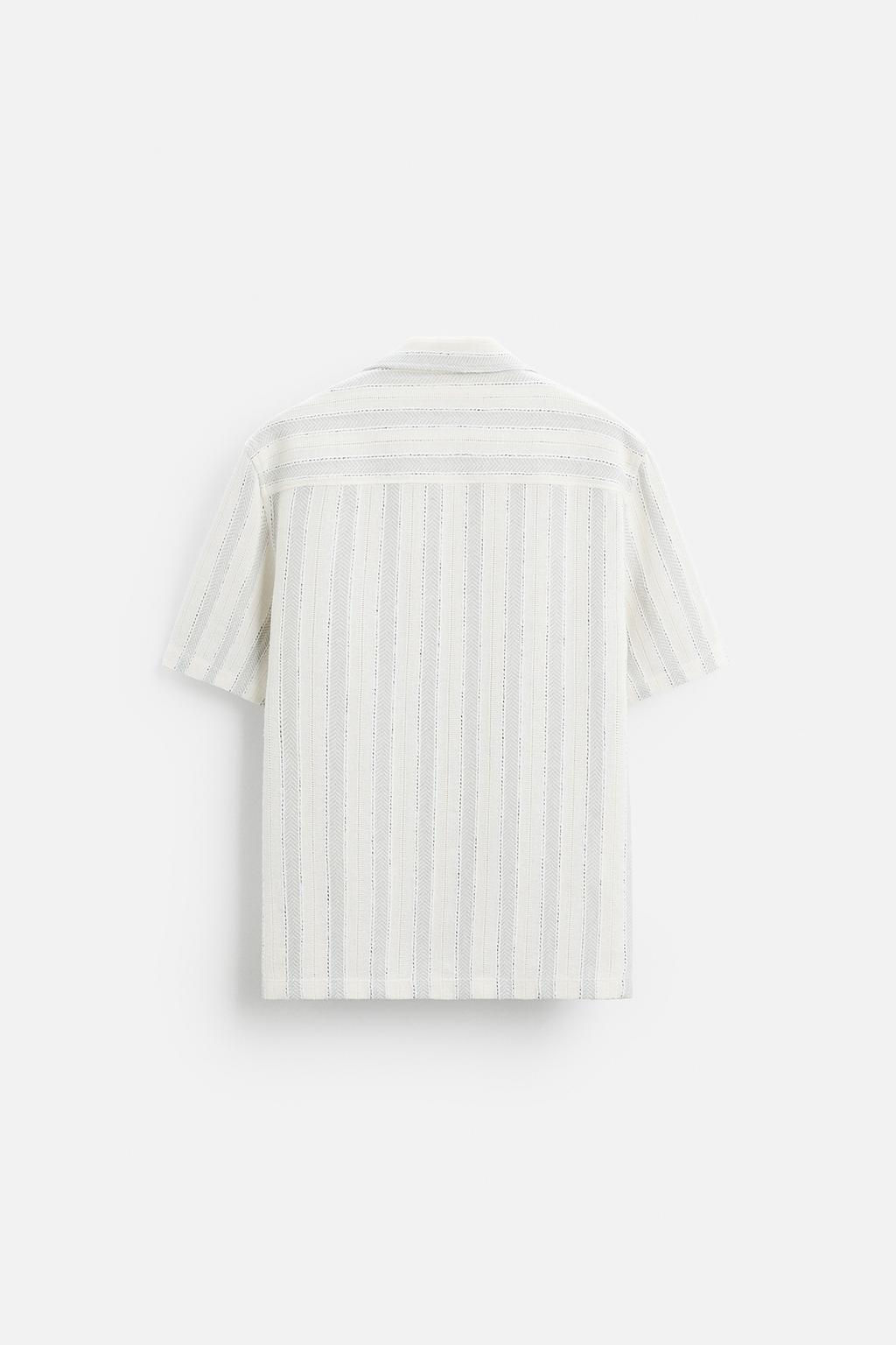 STRIPED TEXTURED SHIRT - Zara фото 15