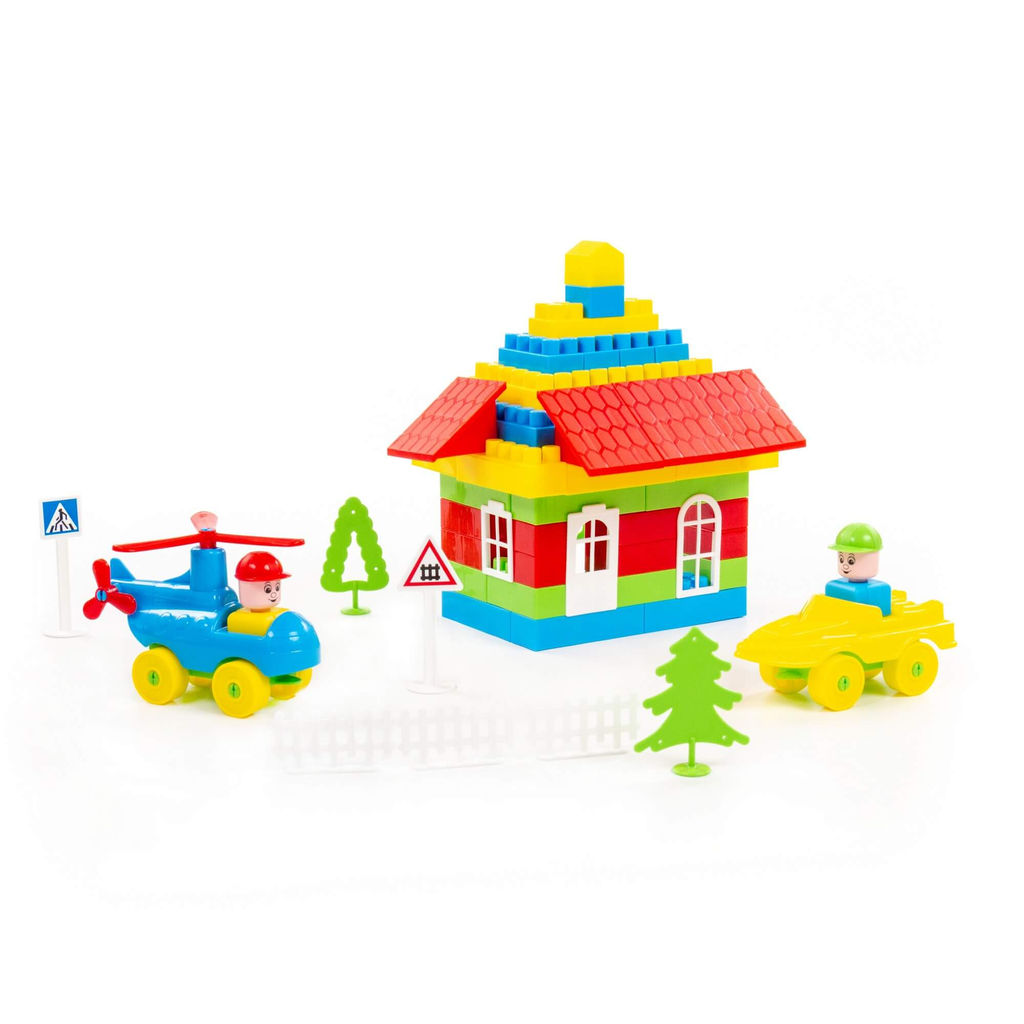 Конструктор Строитель (128 элементов) (в пакете) - Полесье фото 3