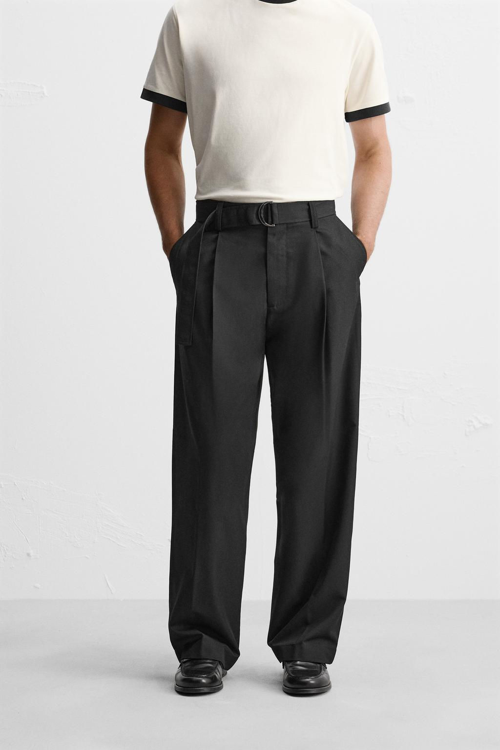 BELTED PLEATED TROUSERS - Zara фото 11