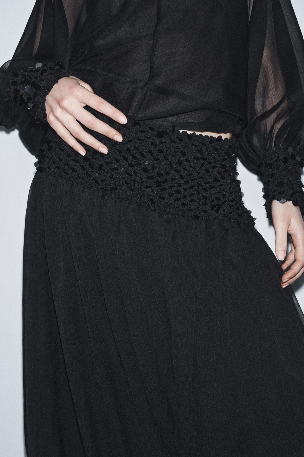 ZW COLLECTION SEQUINNED SKIRT - Zara фото 3