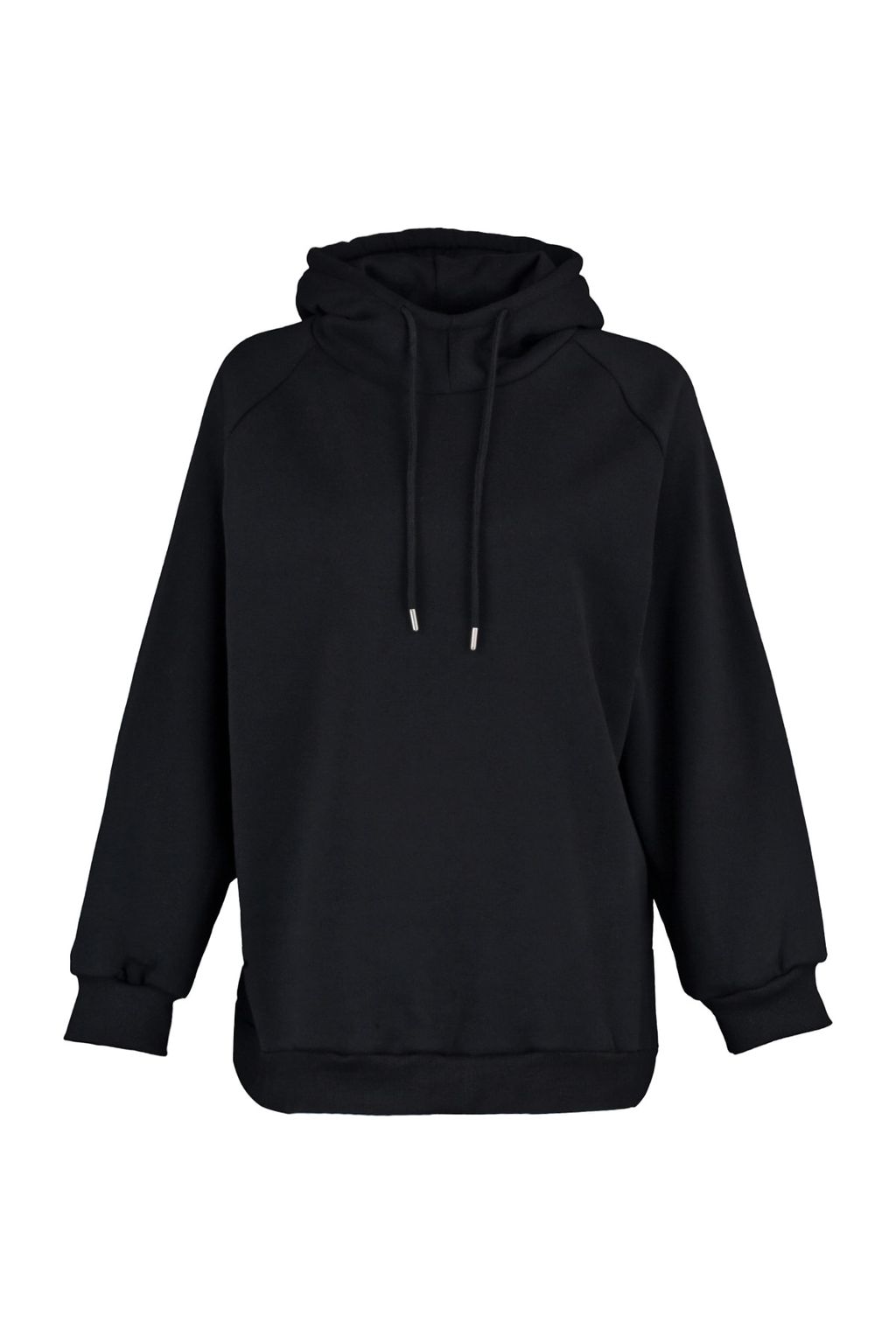 TRENDYOLMILLA Siyah Kapusonlu Oversize Sardonlu Orme Sweatshirt TWOAW23SW00439 фото 9