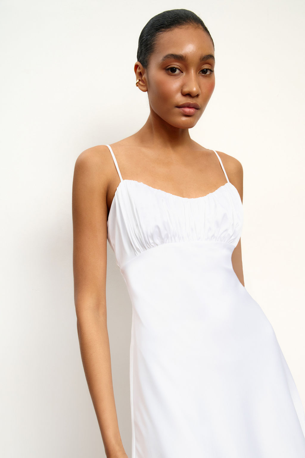 Платье из сатина с декоративным лифом - Mollis фото 2