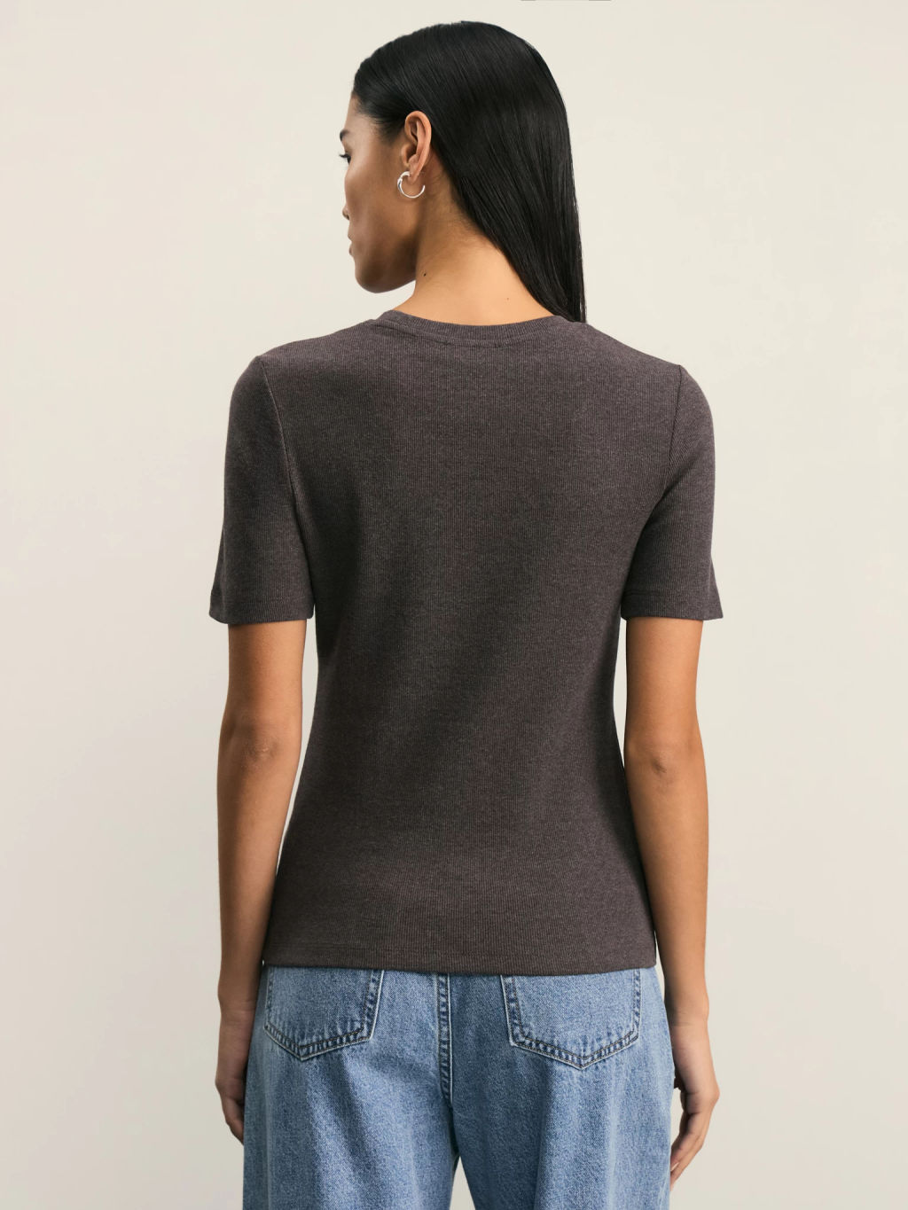 Базовая футболка в рубчик / Zarina  фото 5