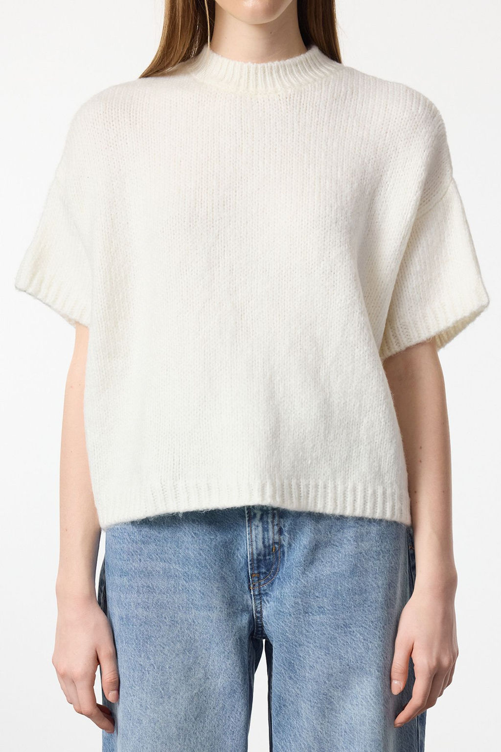 Gri Genis Kal?p Yumusak Dokulu Triko Kazak TWOAW25KZ00021 - Trendyolmilla фото 24