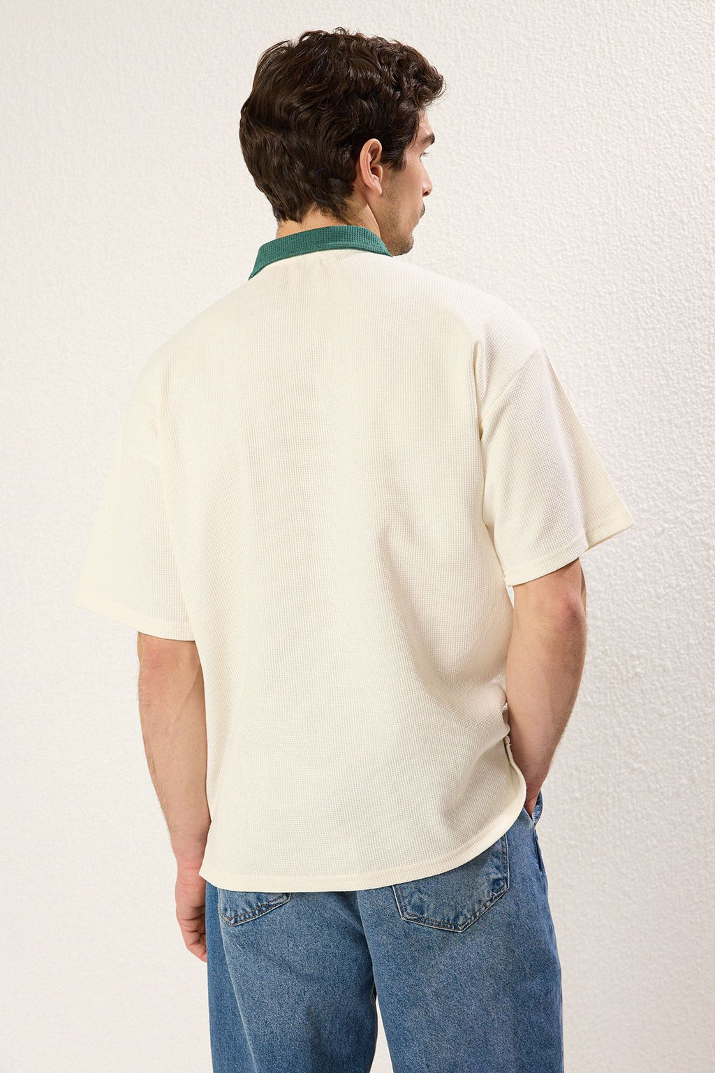 TRENDYOL MAN Lacivert Regular Polo Yaka Duz Orme Polo Yaka T-shirt TMNSS25PO00005 - Trendyolmilla фото 5