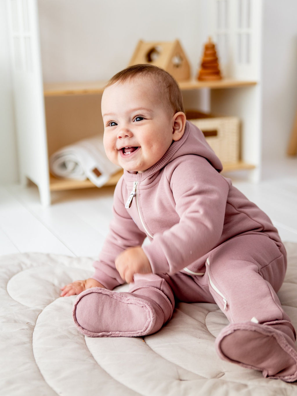 Комбинезон "Дымчатая роза" утепленный 0+