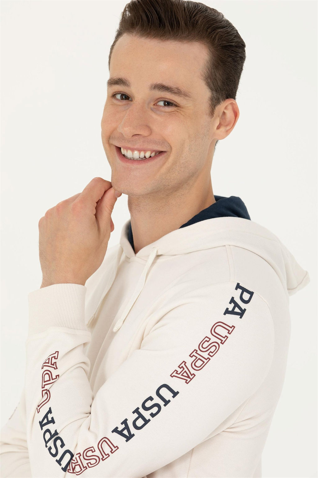 U. S. Polo Assn Мужская толстовка с капюшоном и камнем - U.s. polo assn фото 2