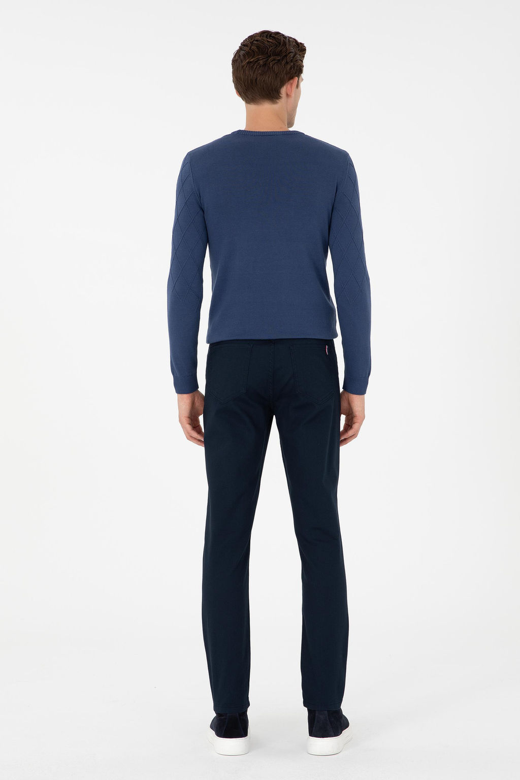 Мужские темно-синие брюки из плотной ткани - U.s. polo assn фото 4