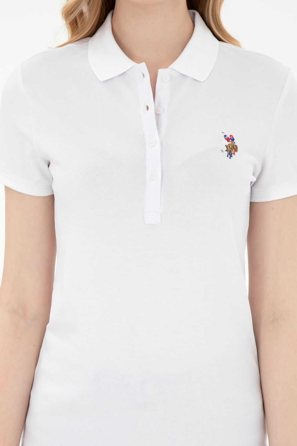 Женская белая базовая футболка Неожиданная скидка в корзине - U.s. polo assn фото 6