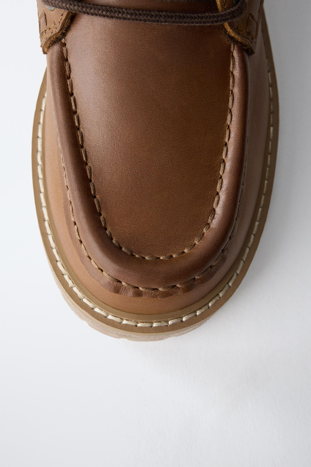 LINED LEATHER ANKLE BOOTS - Zara фото 7