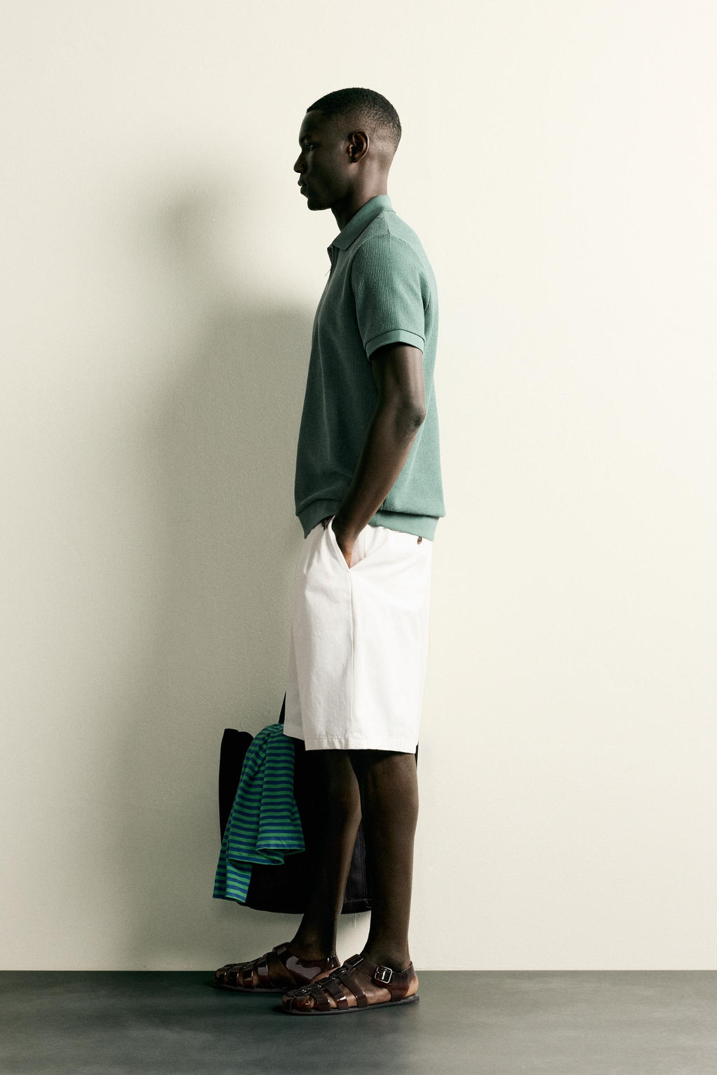 POLO REGULAR FIT CREMALLERA / Verde - Zara фото 4