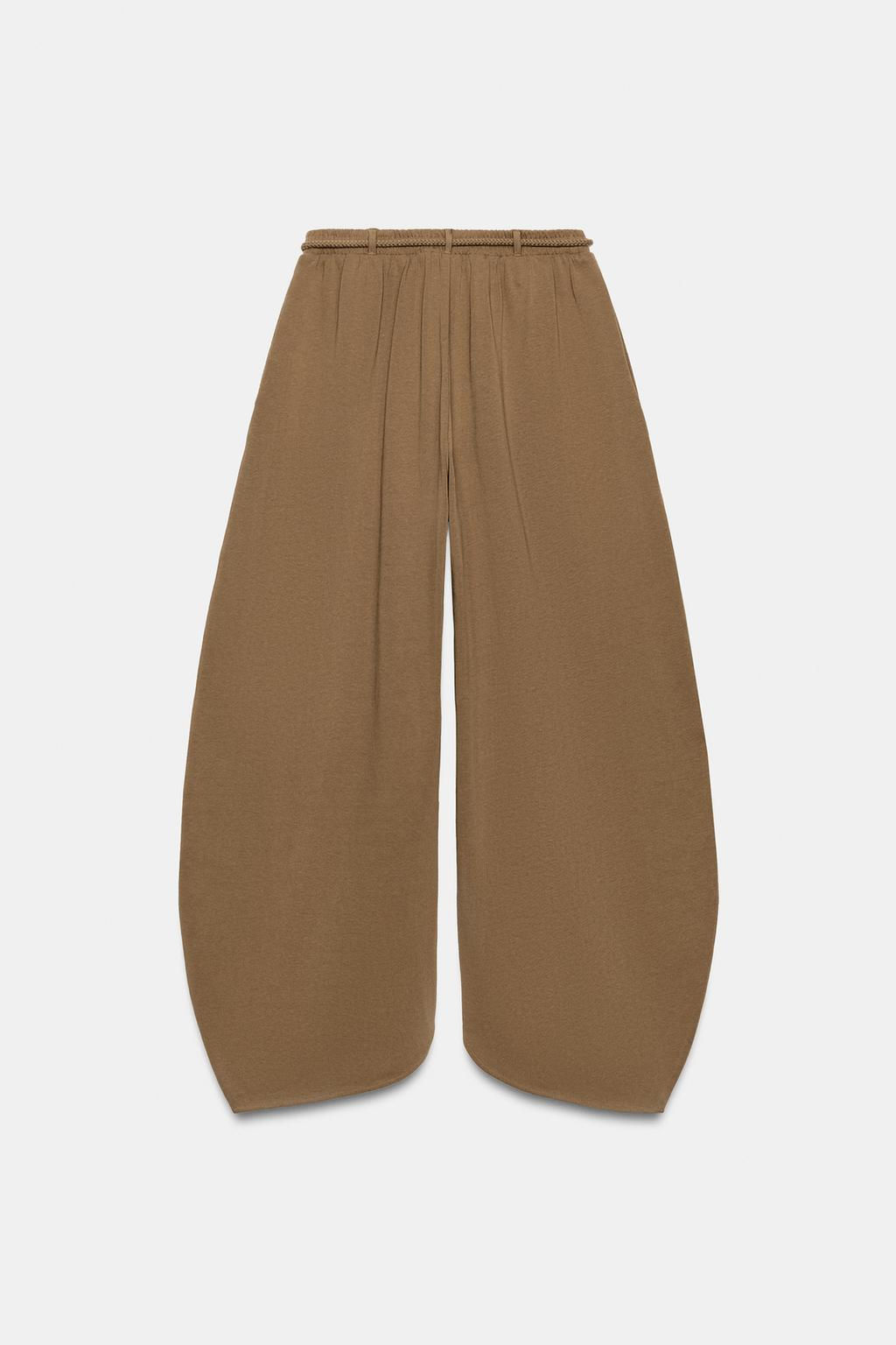 BALLOON HEAVY COTTON TROUSERS - Zara фото 4