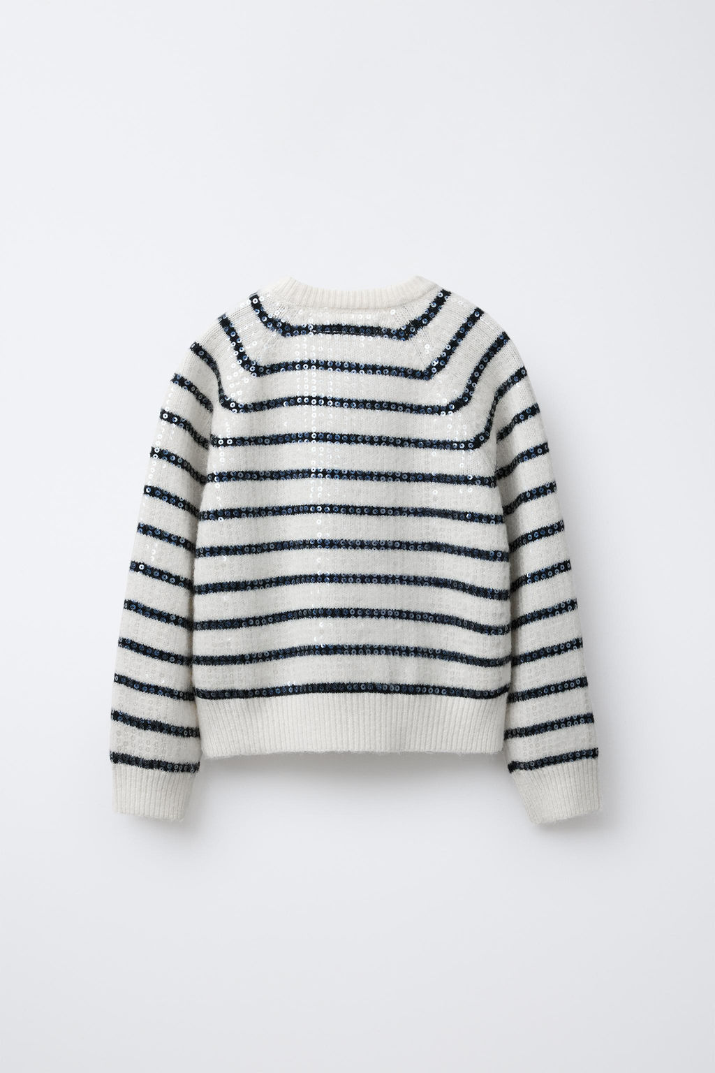 STRIPED KNIT SEQUIN SWEATER - Zara фото 2