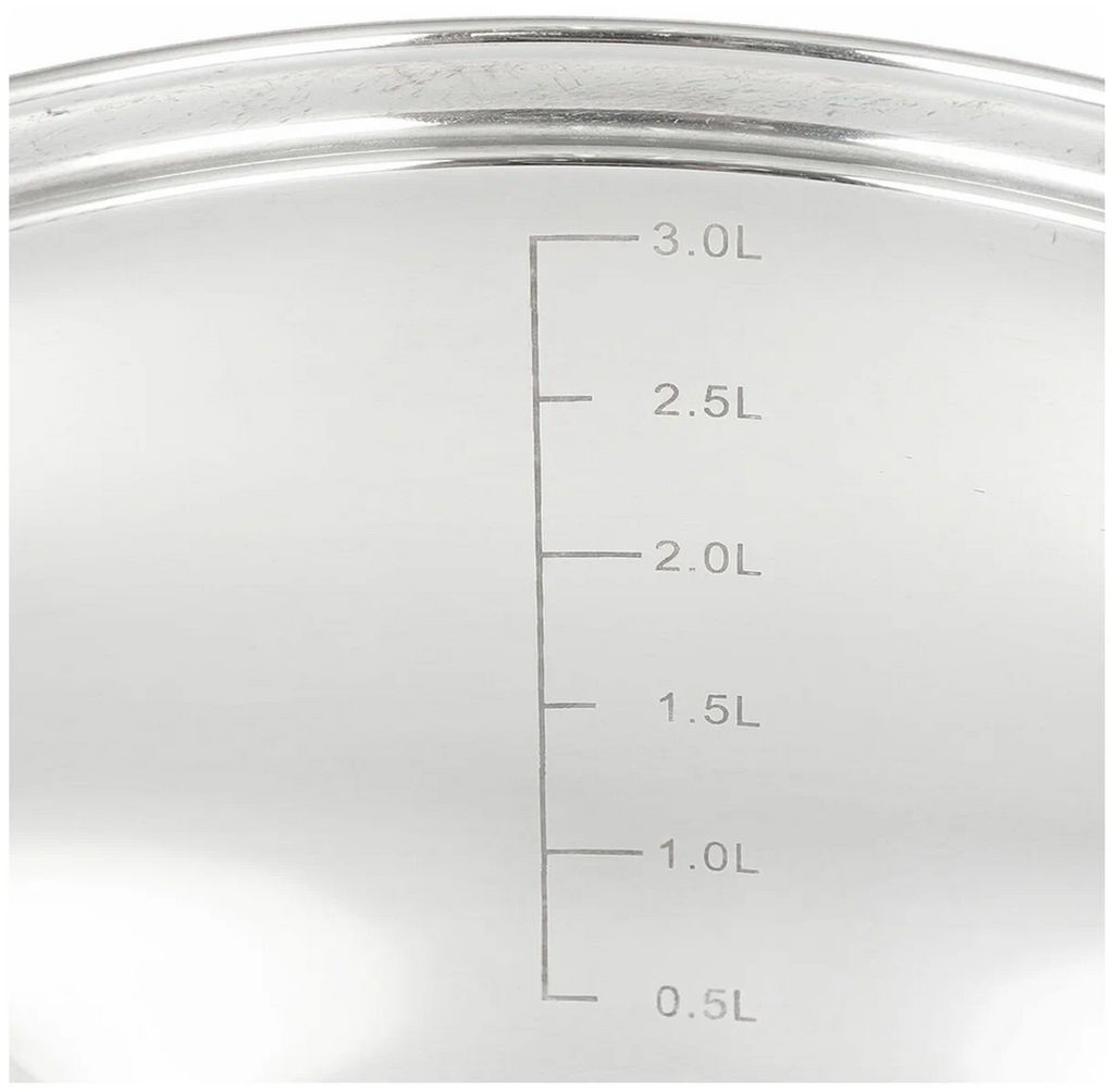 Набор пос нерж 5пр СТАНДАРТ (2л, 4л, ковш 2л, 2 стекл. крышки) мет/ручки Daniks SD-5-2 (298433)  фото 6