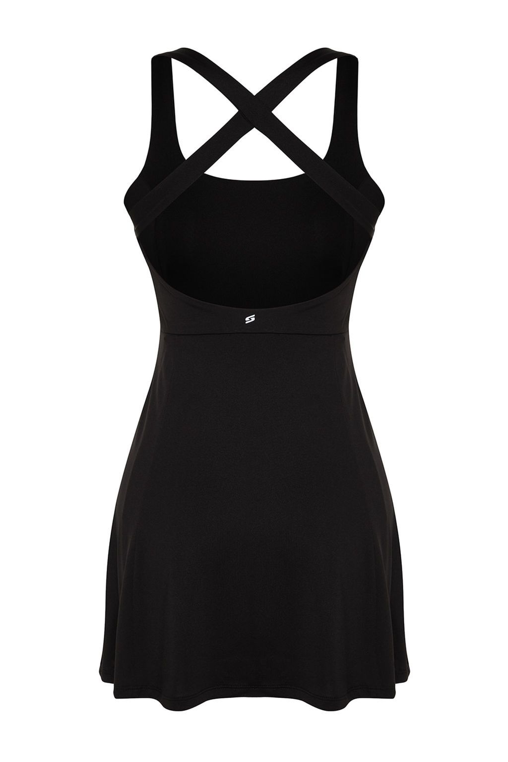 TRENDYOLMILLA Siyah Scuba/Dalg?c 2 Katmanl? Ici Sortlu Tenis Orme Spor Elbise THMSS23EL00006  фото 9