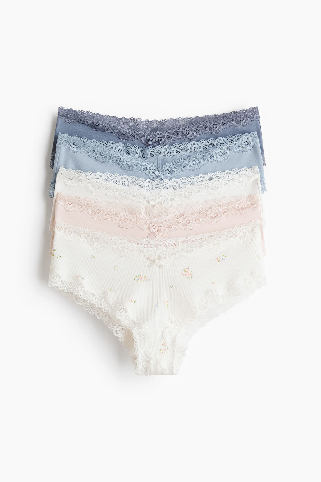 Pack de 5 bragas hipster de algod?n y encaje - H&m фото 4