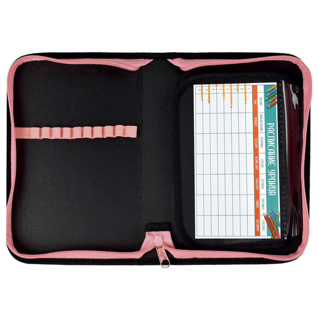 Пенал школьный, арт.53965/ 24 ХОРЕК (без наполнения, 13.3x20x3.5 cм, полиэстер, молния, полноцветная