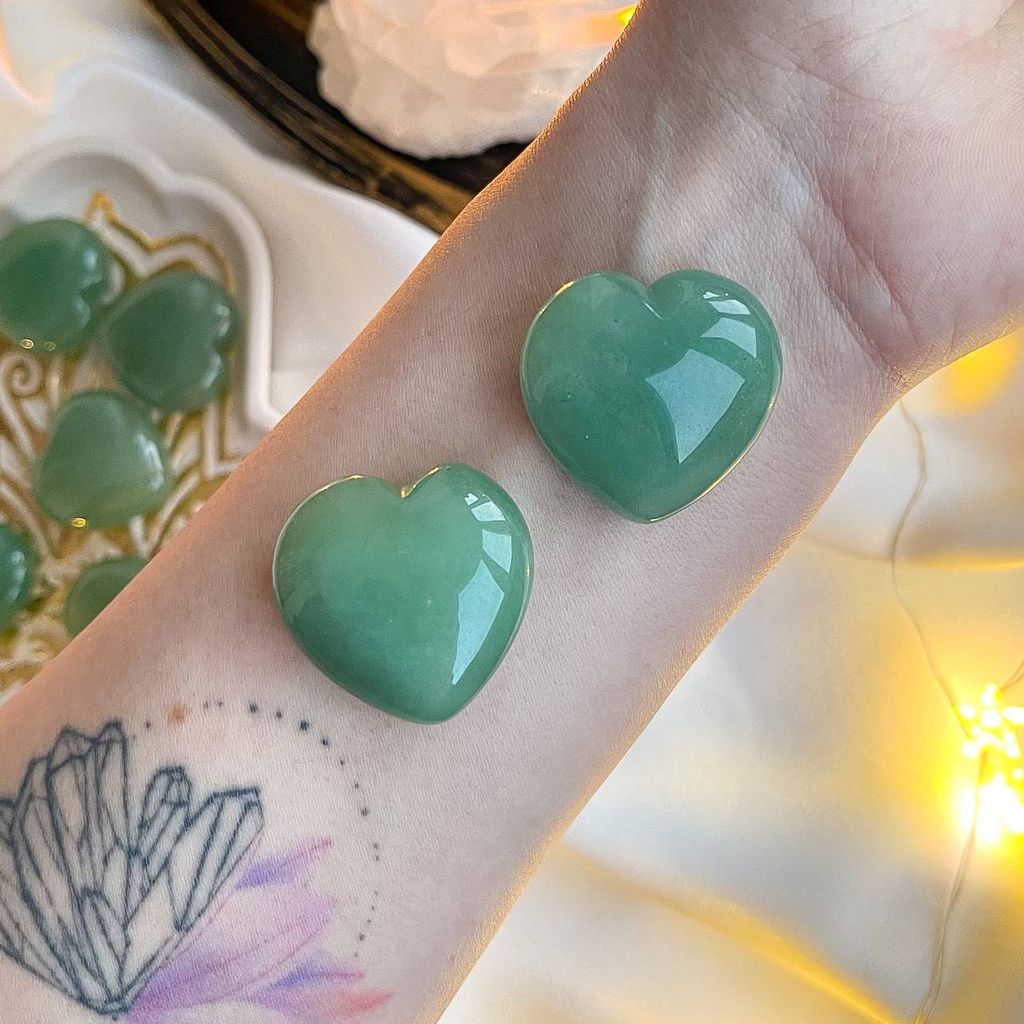 Сердце из Авантюрина зеленого