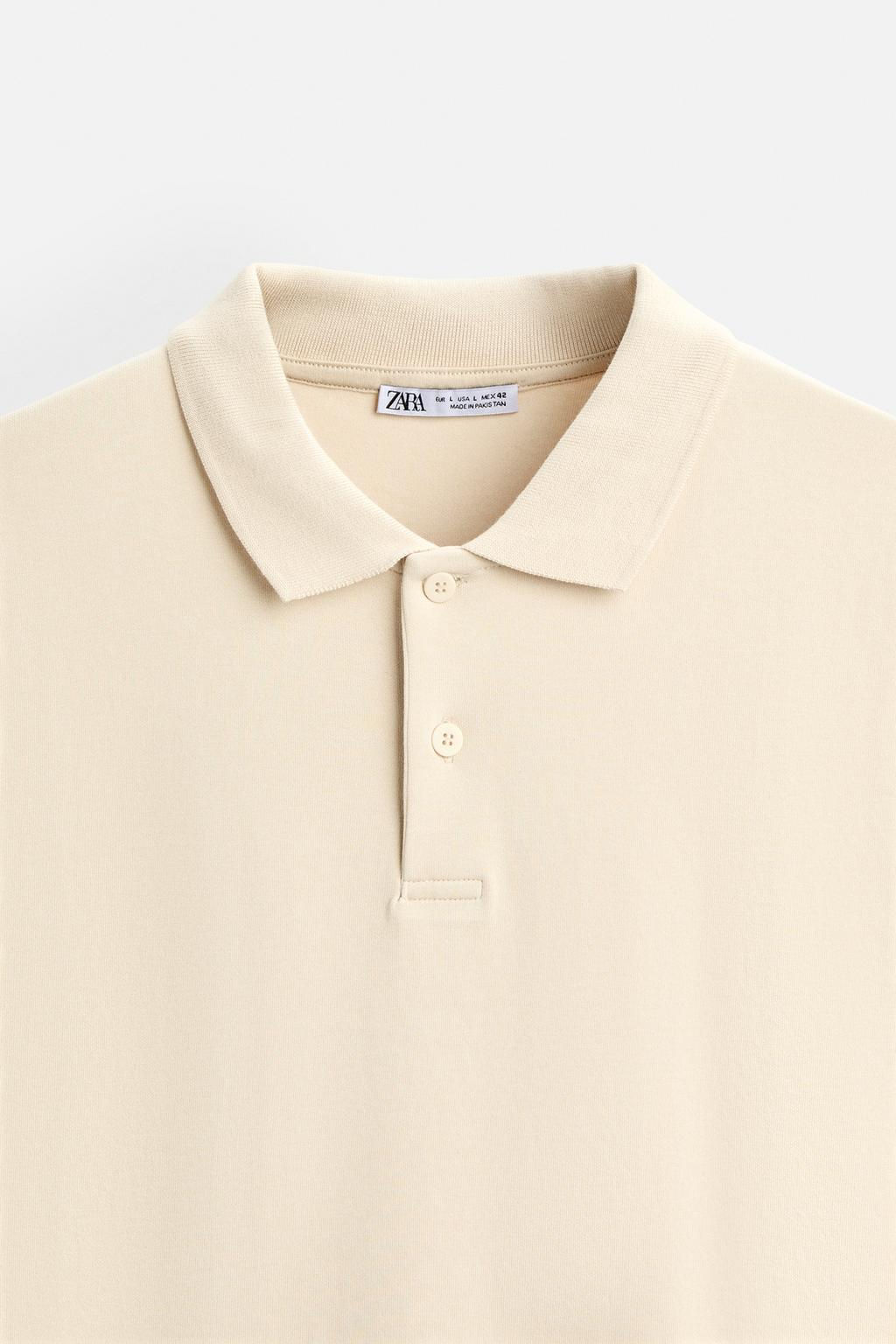 REGULAR FIT INTERLOCK POLO SHIRT - Zara фото 8